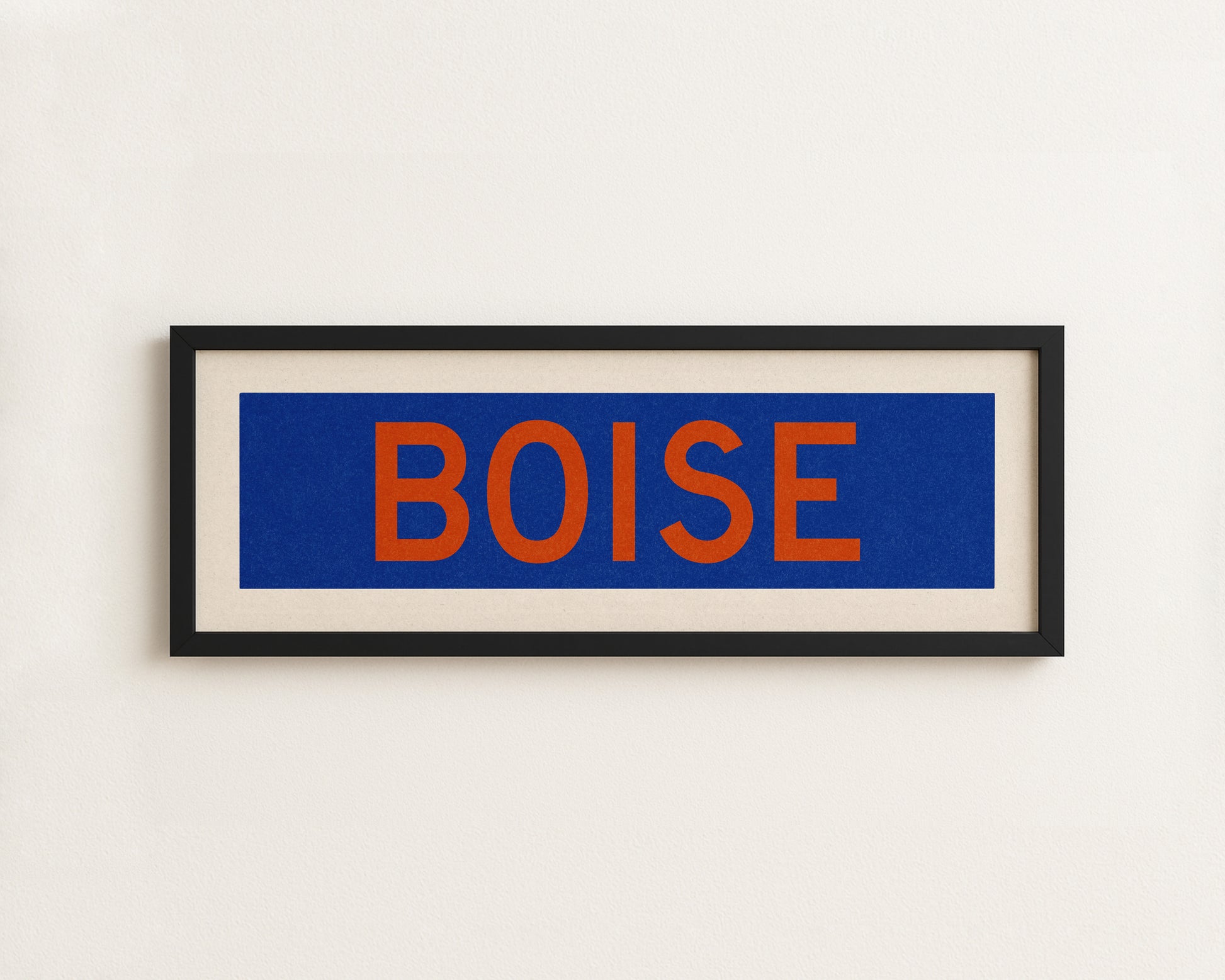 Framed Boise Blue and Orange Bus Scroll - Tejas Country Club