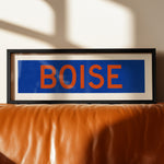 Framed Boise Blue and Orange Bus Scroll - Tejas Country Club