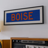 Framed Boise Blue and Orange Bus Scroll - Tejas Country Club