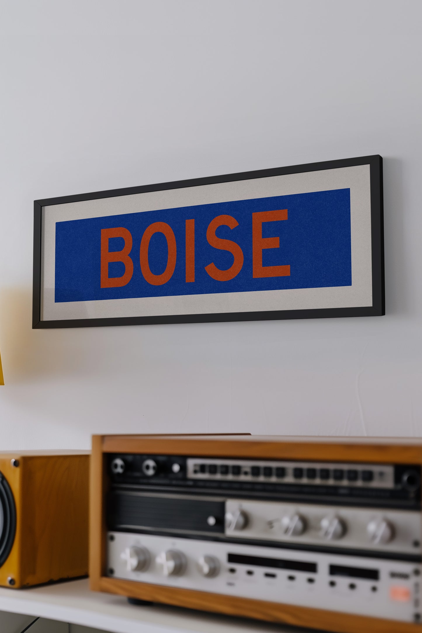 Framed Boise Blue and Orange Bus Scroll - Tejas Country Club