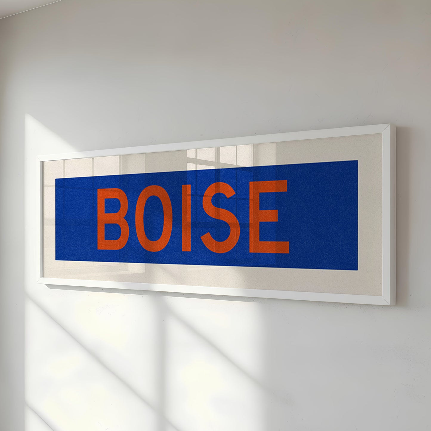 Framed Boise Blue and Orange Bus Scroll - Tejas Country Club