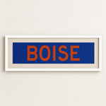 Framed Boise Blue and Orange Bus Scroll - Tejas Country Club