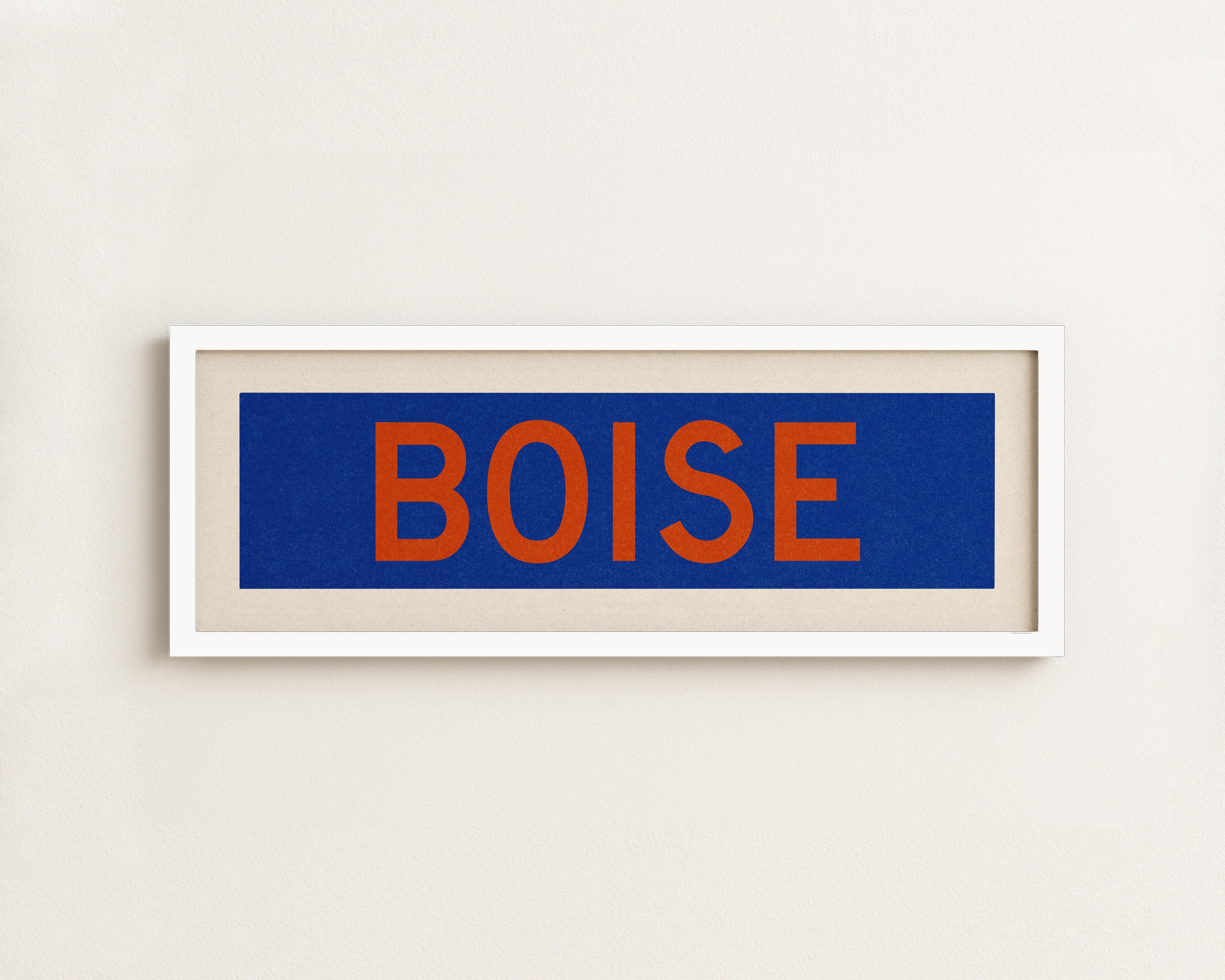 Framed Boise Blue and Orange Bus Scroll - Tejas Country Club