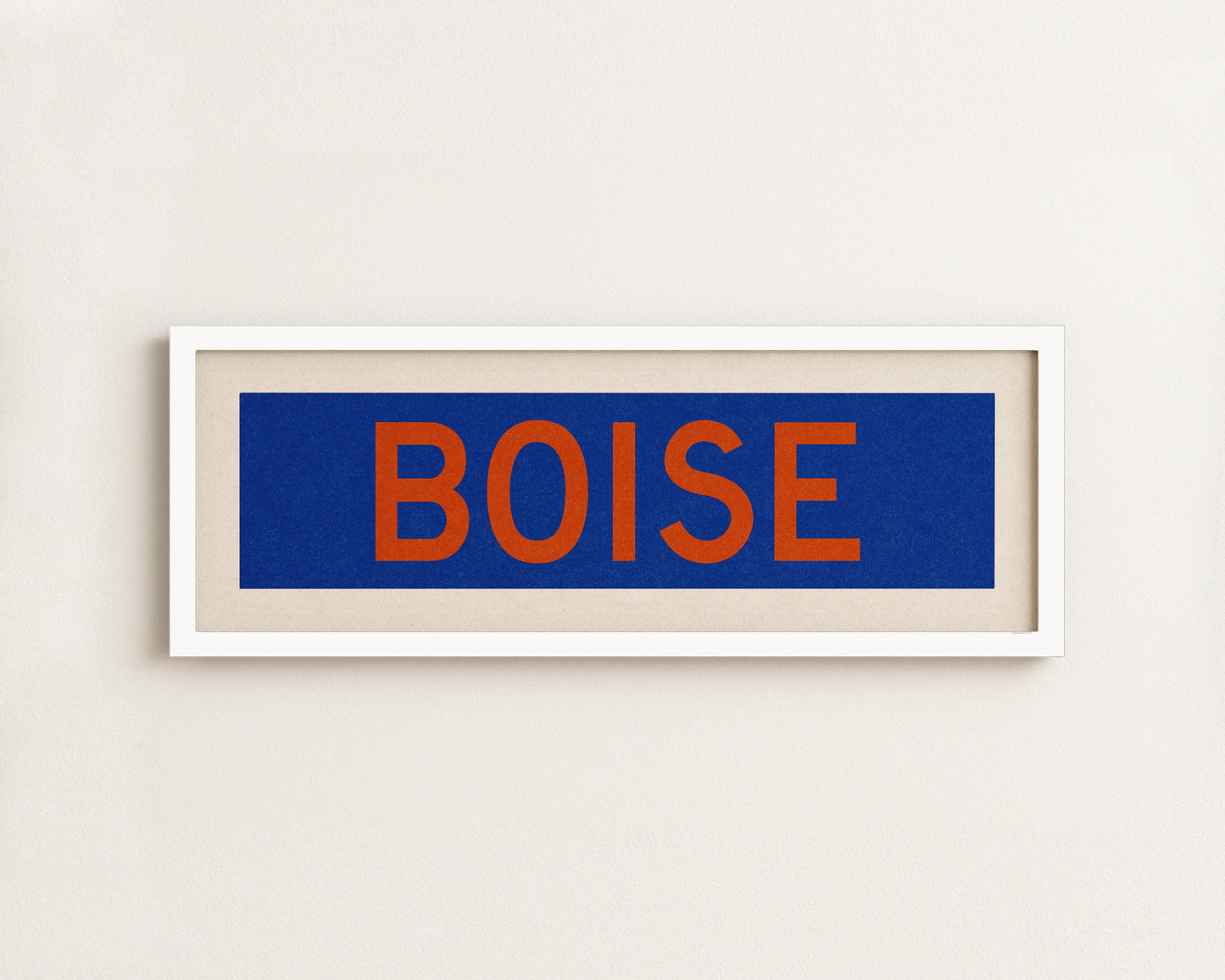 Framed Boise Blue and Orange Bus Scroll - Tejas Country Club