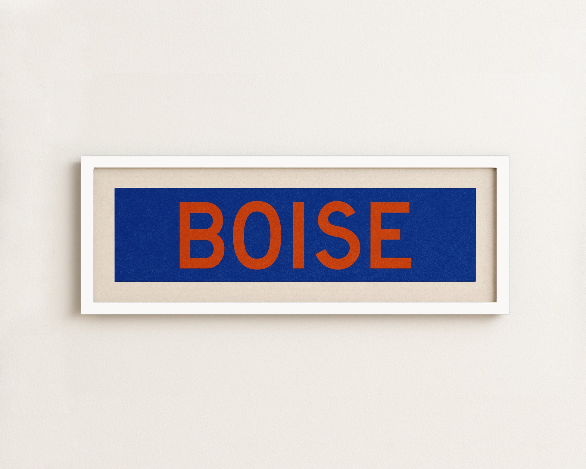 Framed Boise Blue and Orange Bus Scroll - Tejas Country Club