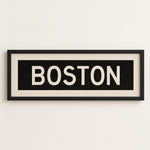 Framed Boston Massachusetts Bus Scroll - Tejas Country Club