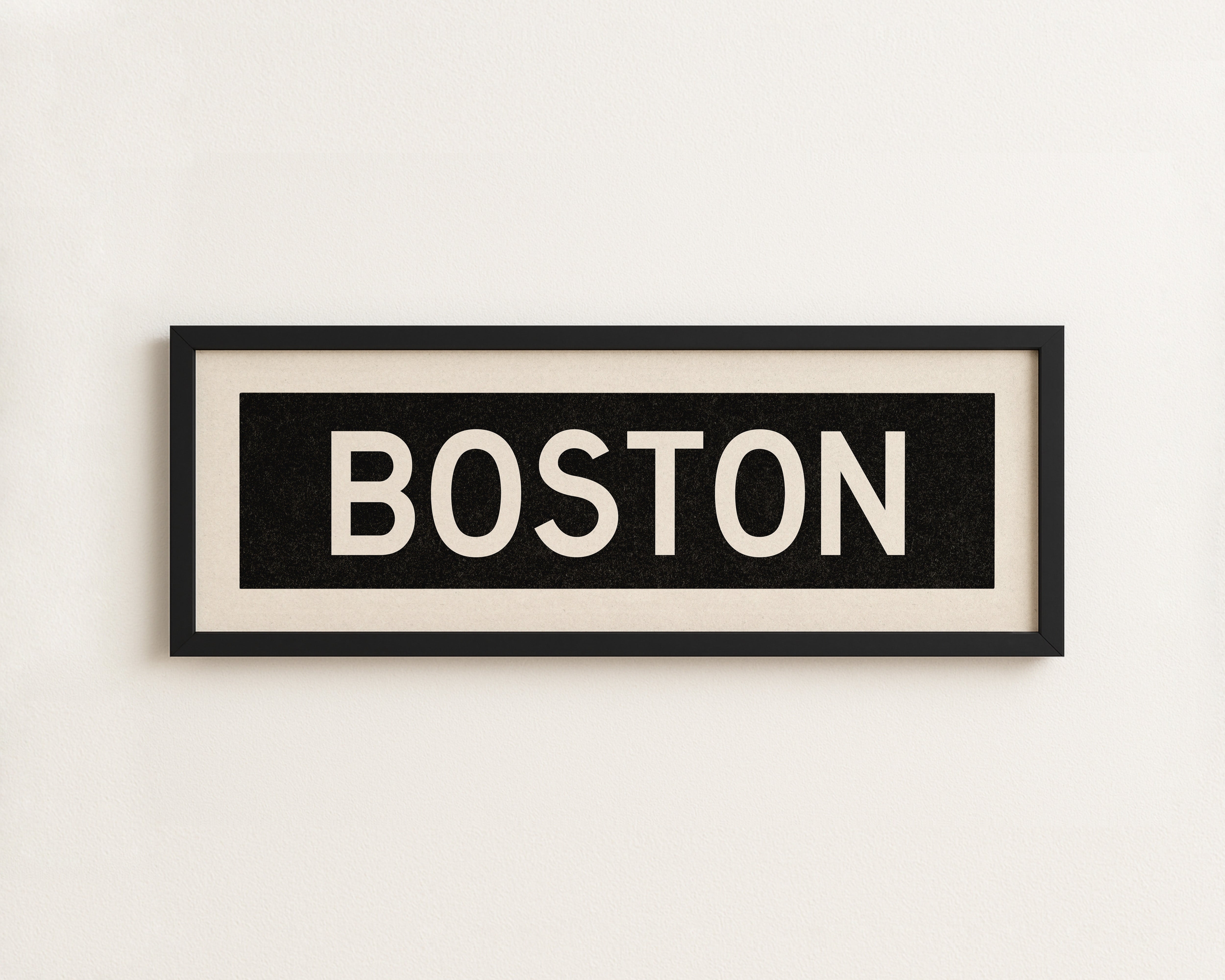 Framed Boston Massachusetts Bus Scroll - Tejas Country Club