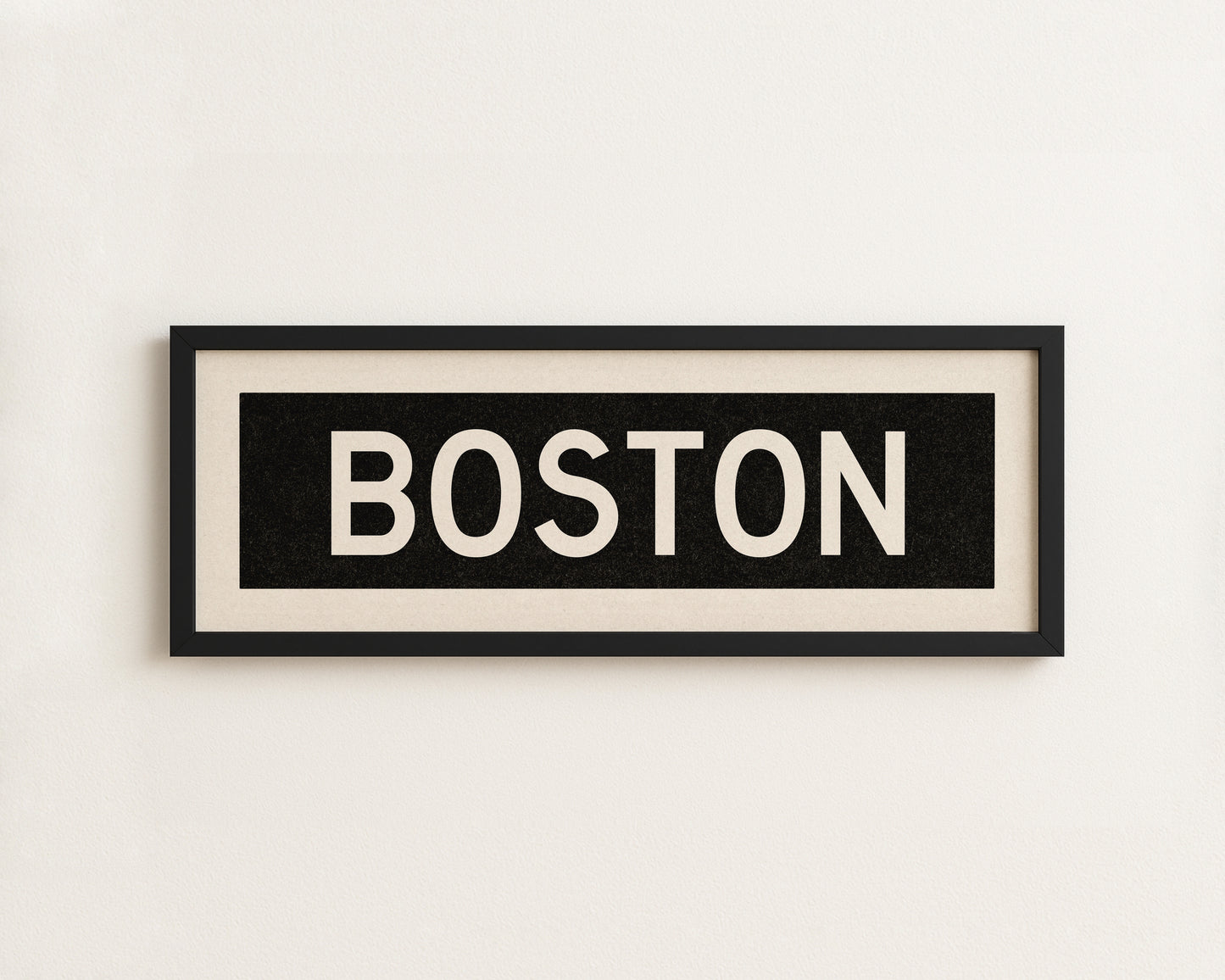 Framed Boston Massachusetts Bus Scroll