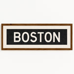 Framed Boston Massachusetts Bus Scroll - Tejas Country Club