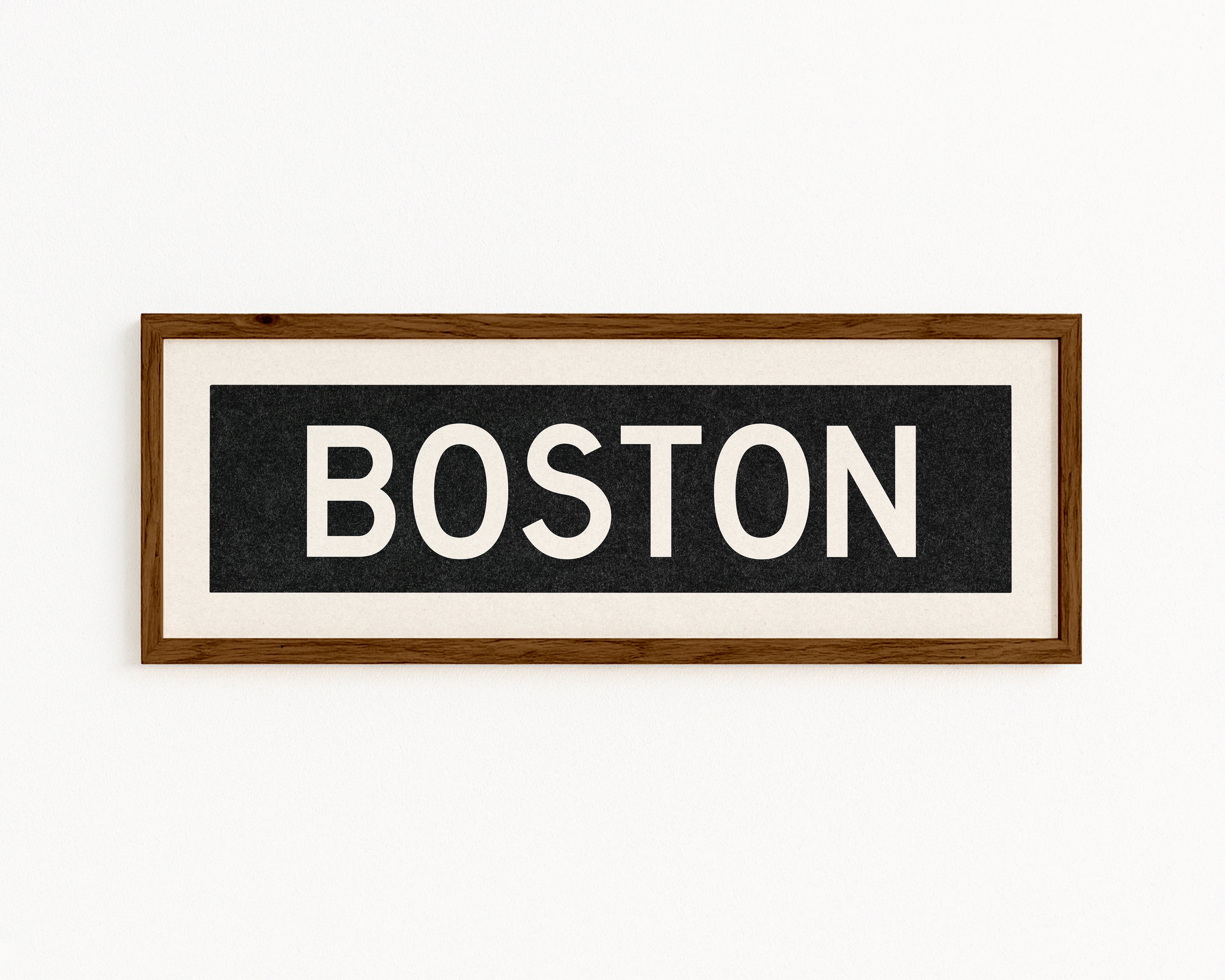 Framed Boston Massachusetts Bus Scroll - Tejas Country Club