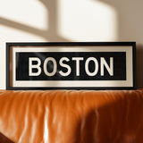 Framed Boston Massachusetts Bus Scroll - Tejas Country Club