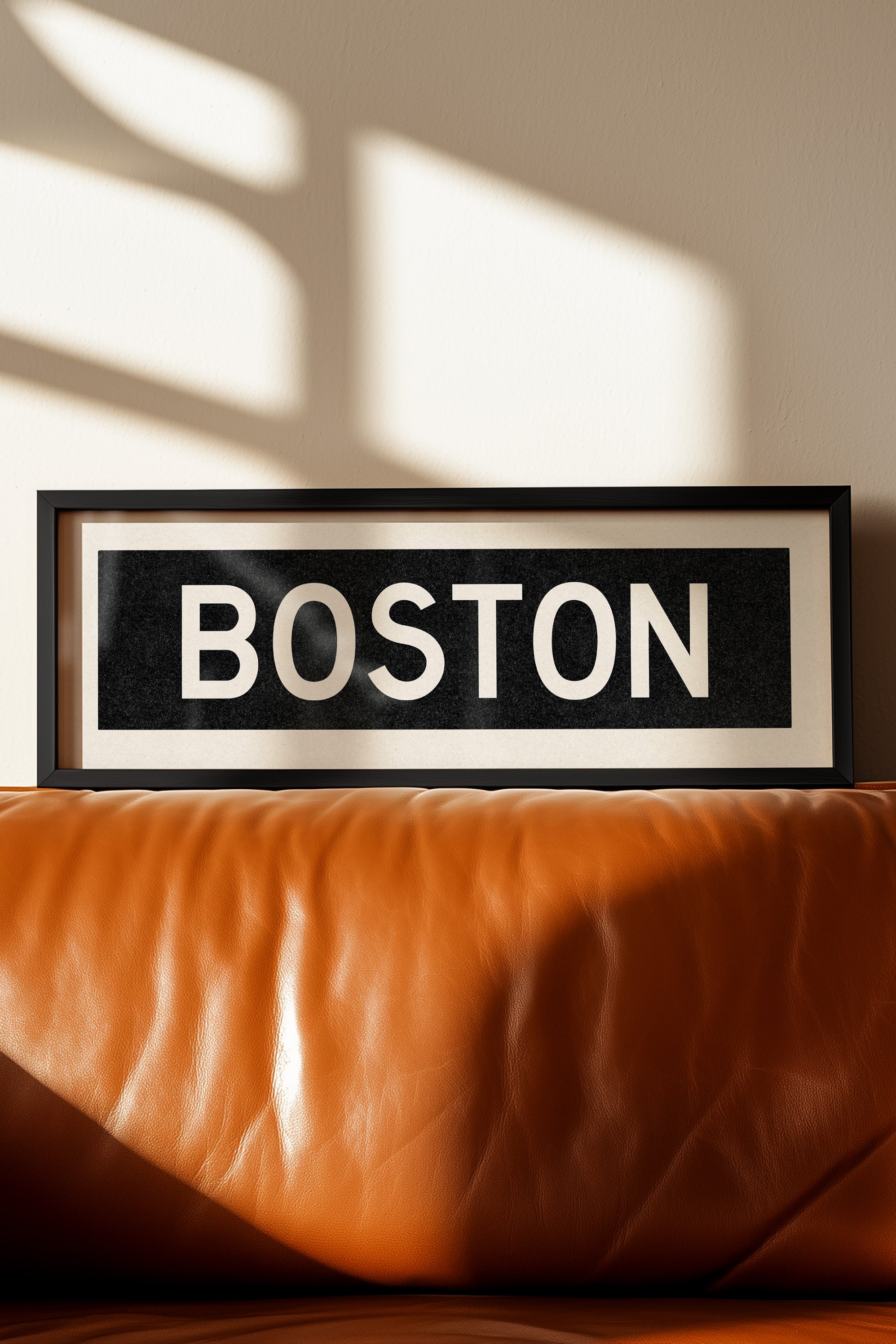Framed Boston Massachusetts Bus Scroll - Tejas Country Club