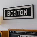 Framed Boston Massachusetts Bus Scroll - Tejas Country Club