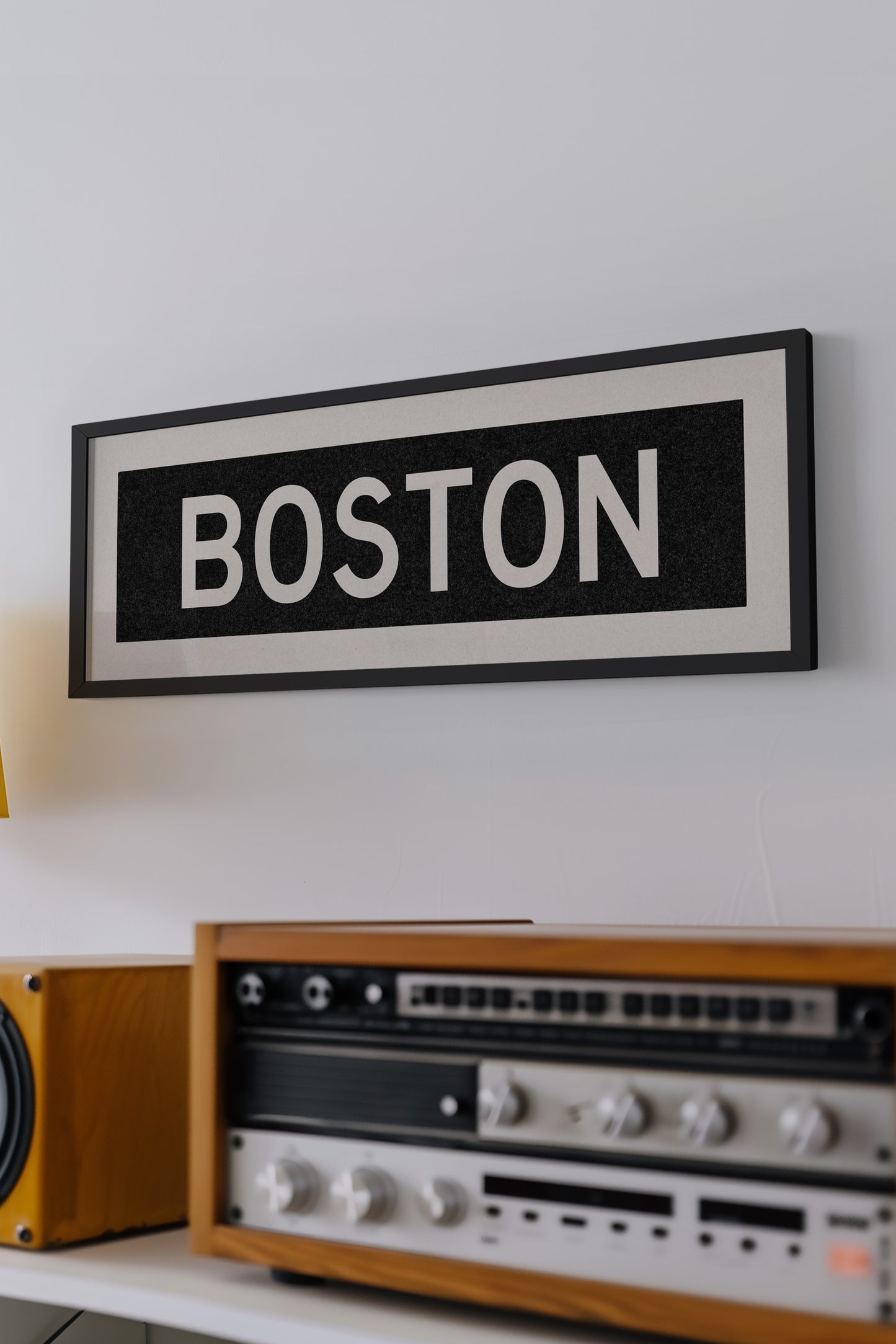 Framed Boston Massachusetts Bus Scroll