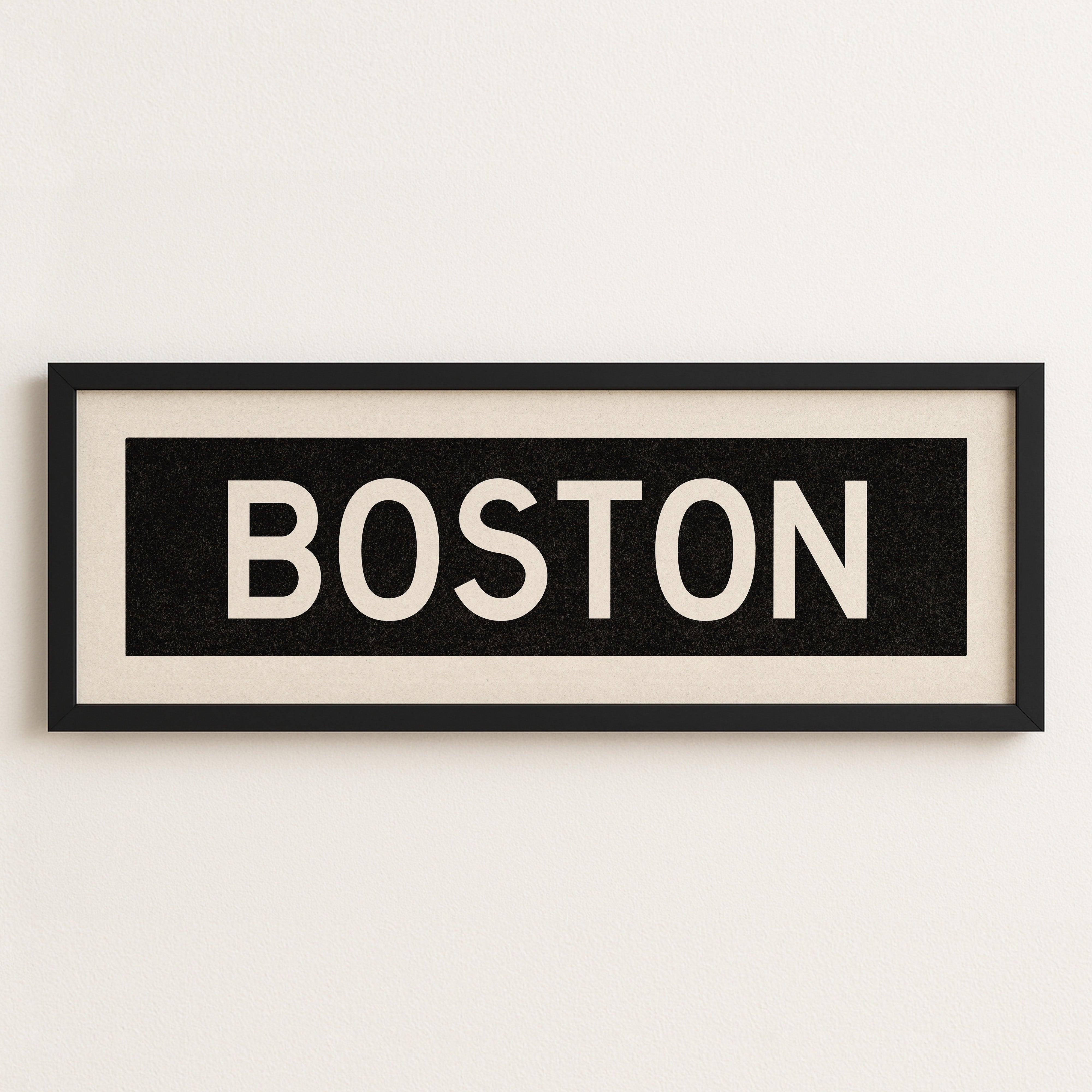 Framed Boston Massachusetts Bus Scroll - Tejas Country Club