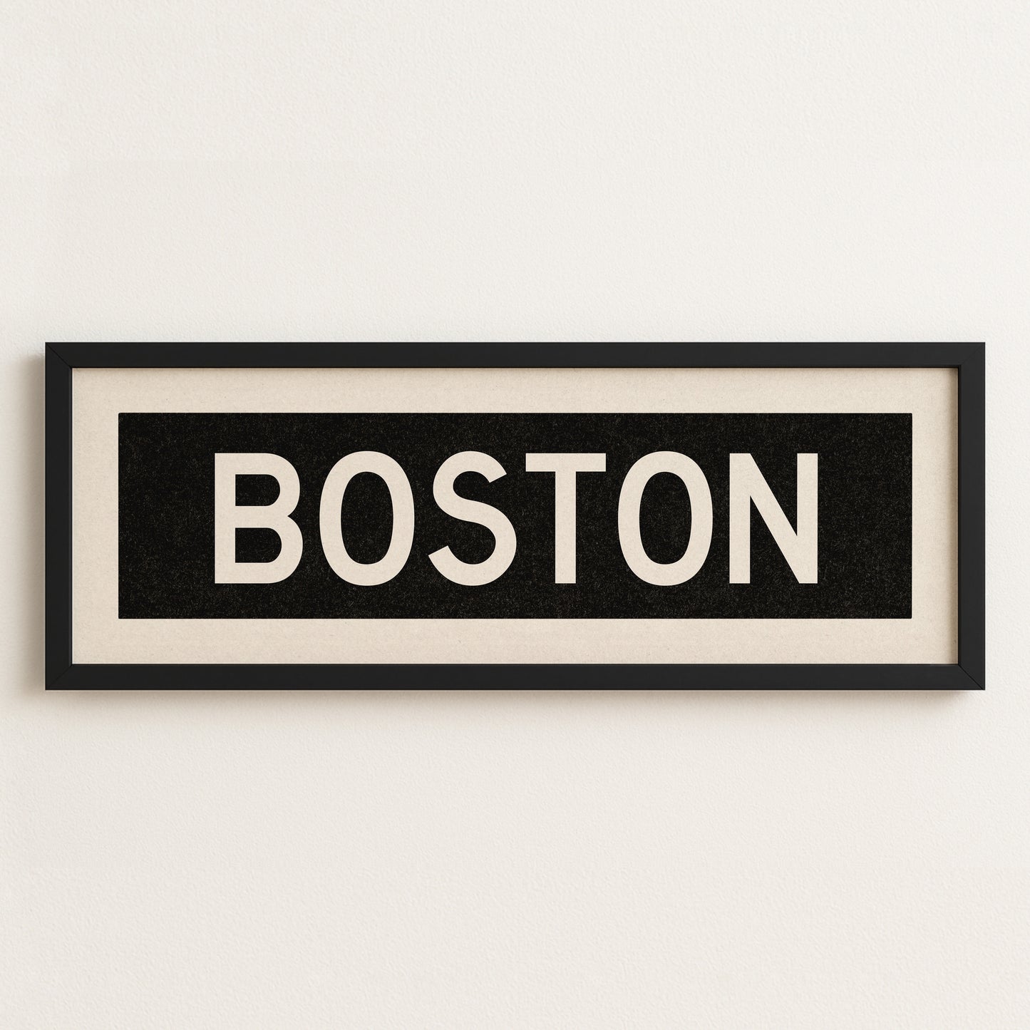 Framed Boston Massachusetts Bus Scroll