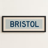 Framed Bristol Rhode Island Bus Scroll