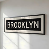 Framed Brooklyn New York Bus Scroll - Tejas Country Club