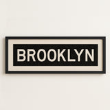 Framed Brooklyn New York Bus Scroll - Tejas Country Club