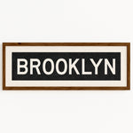Framed Brooklyn New York Bus Scroll - Tejas Country Club