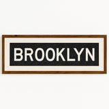 Framed Brooklyn New York Bus Scroll - Tejas Country Club