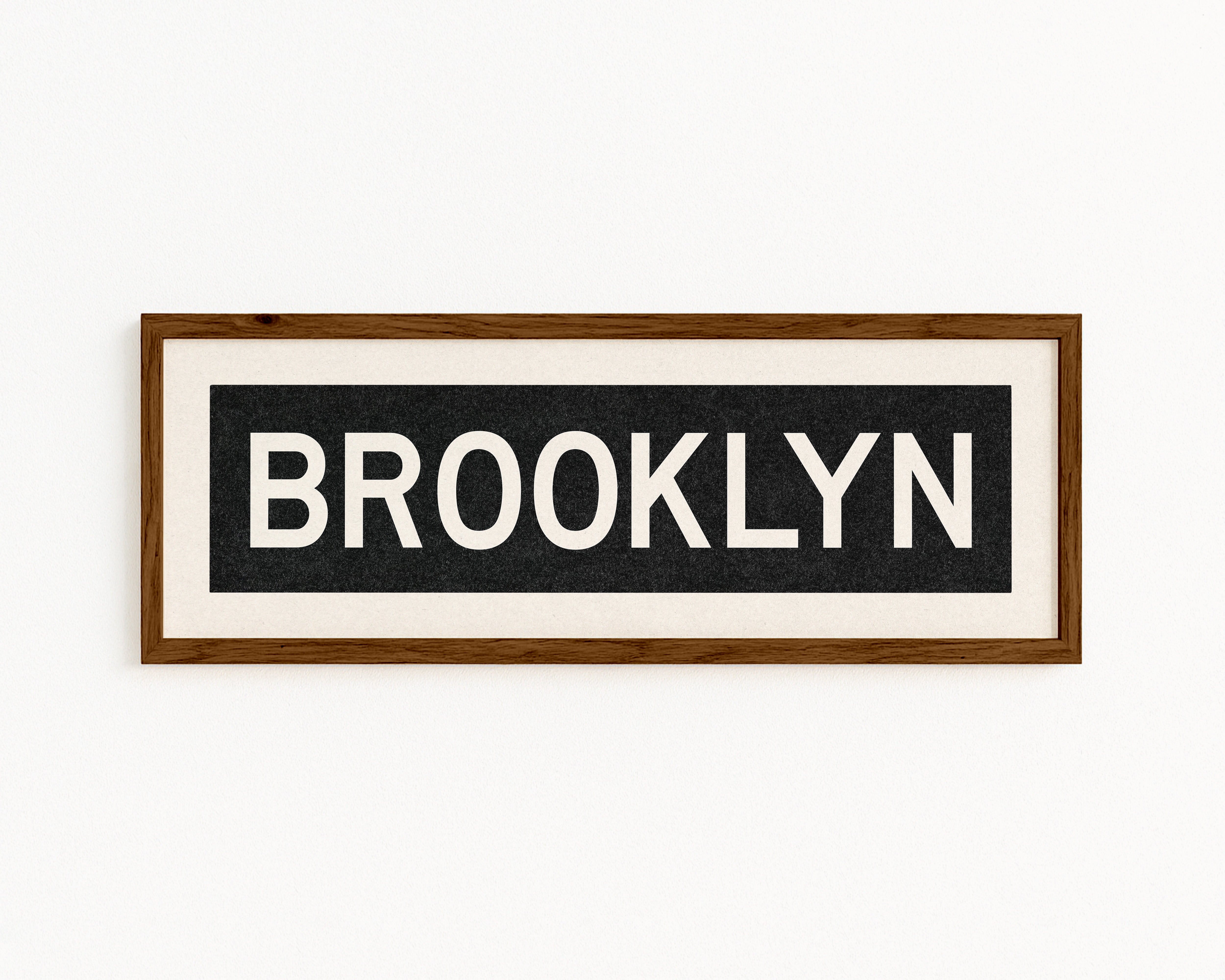 Framed Brooklyn New York Bus Scroll - Tejas Country Club