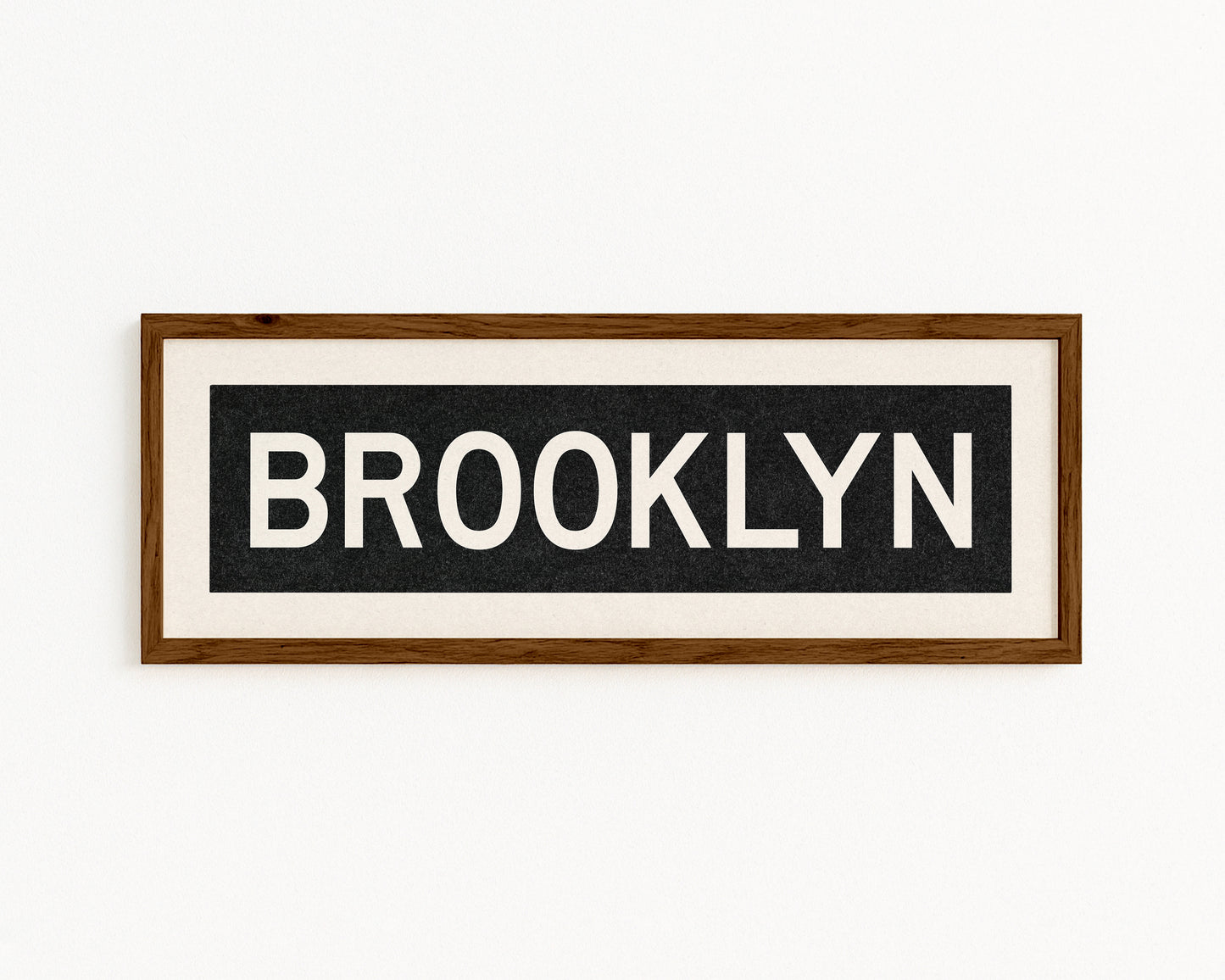 Framed Brooklyn New York Bus Scroll - Tejas Country Club