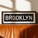 Framed Brooklyn New York Bus Scroll - Tejas Country Club