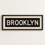 Framed Brooklyn New York Bus Scroll - Tejas Country Club
