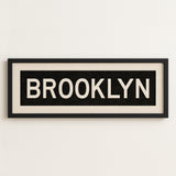 Framed Brooklyn New York Bus Scroll - Tejas Country Club