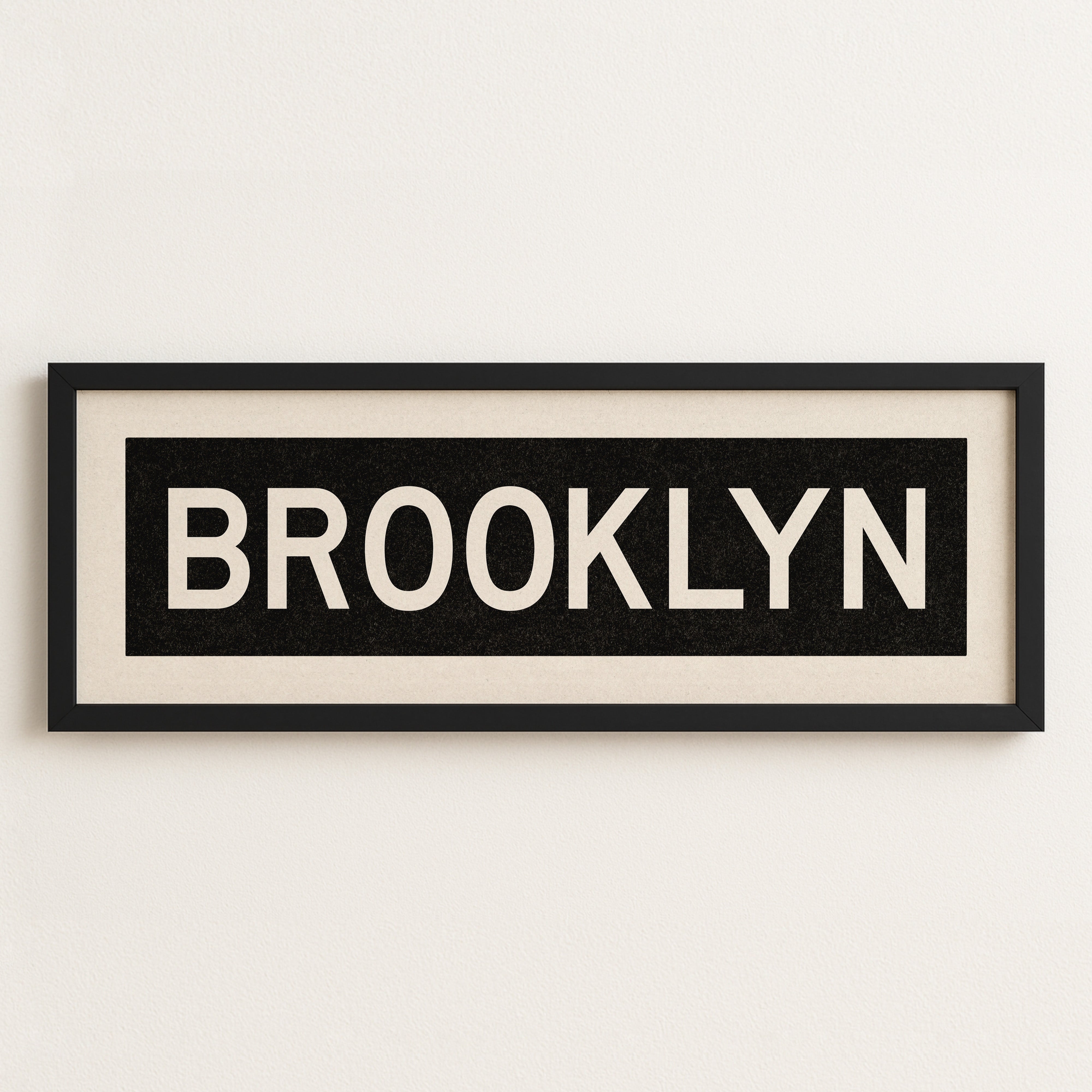 Framed Brooklyn New York Bus Scroll - Tejas Country Club
