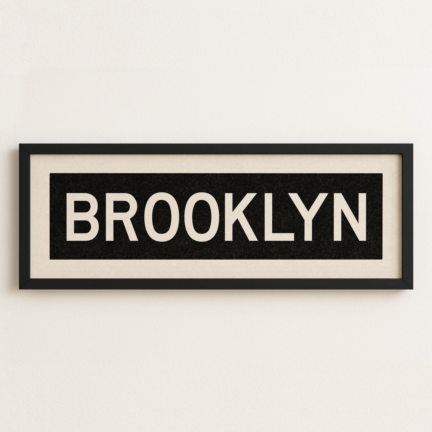 Framed Brooklyn New York Bus Scroll