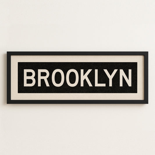 Framed Brooklyn New York Bus Scroll