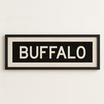 Framed Buffalo New York Bus Scroll - Tejas Country Club