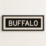 Framed Buffalo New York Bus Scroll - Tejas Country Club