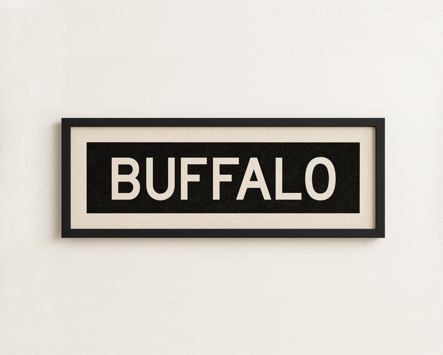 Framed Buffalo New York Bus Scroll