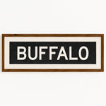 Framed Buffalo New York Bus Scroll - Tejas Country Club