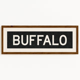 Framed Buffalo New York Bus Scroll - Tejas Country Club