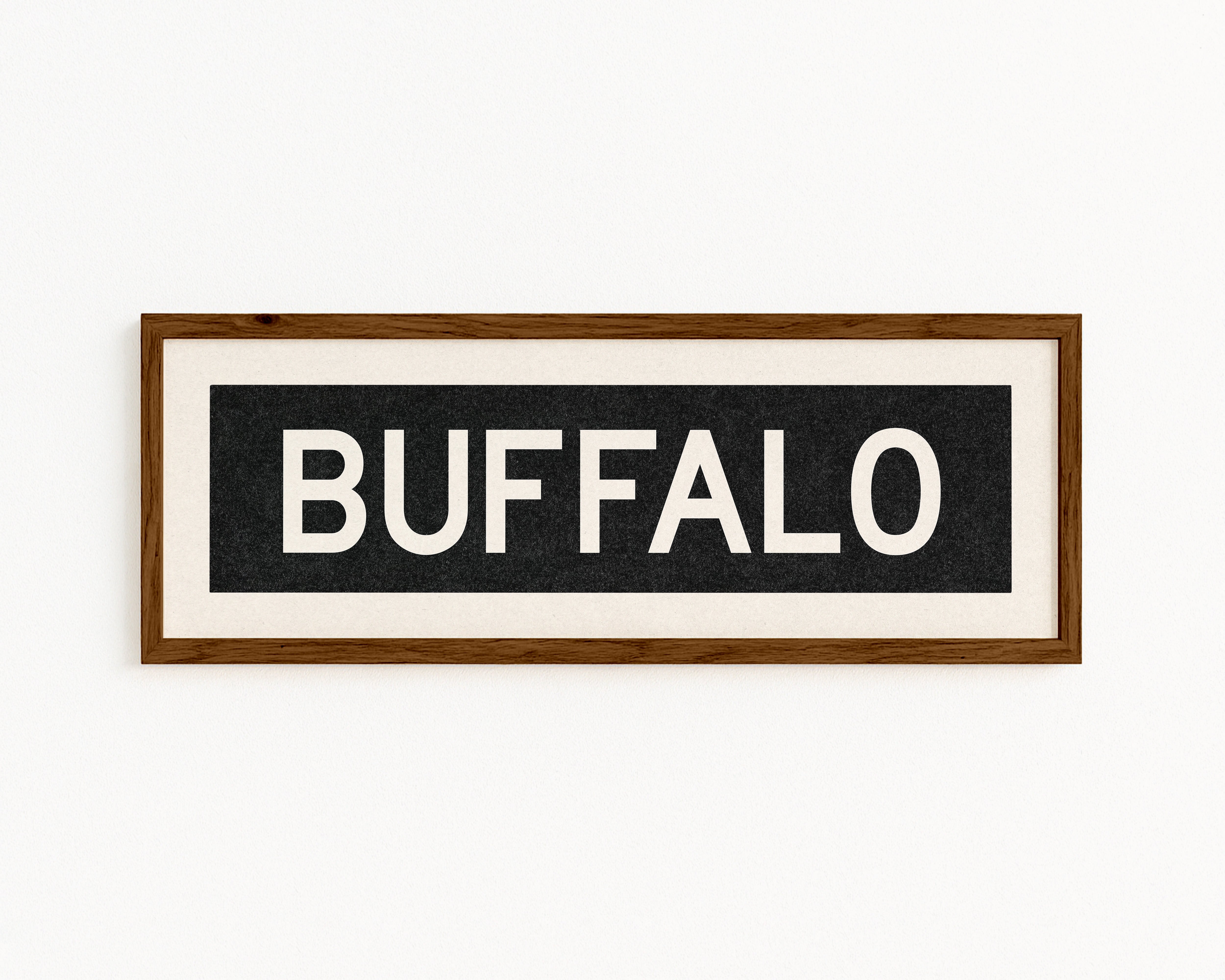 Framed Buffalo New York Bus Scroll - Tejas Country Club