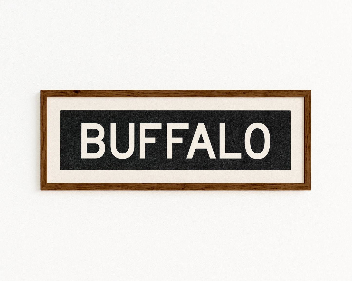 Framed Buffalo New York Bus Scroll