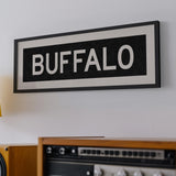 Framed Buffalo New York Bus Scroll - Tejas Country Club