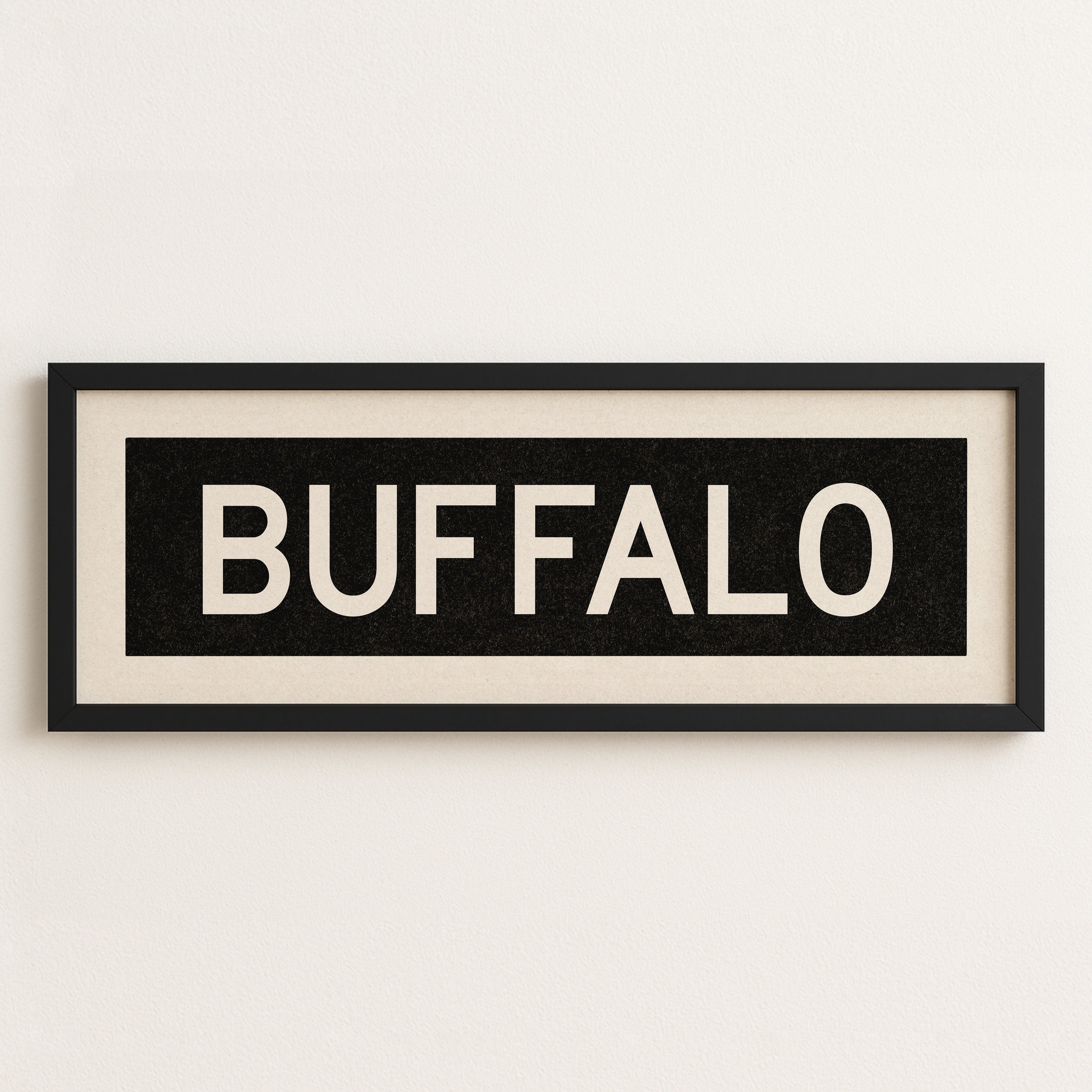 Framed Buffalo New York Bus Scroll - Tejas Country Club