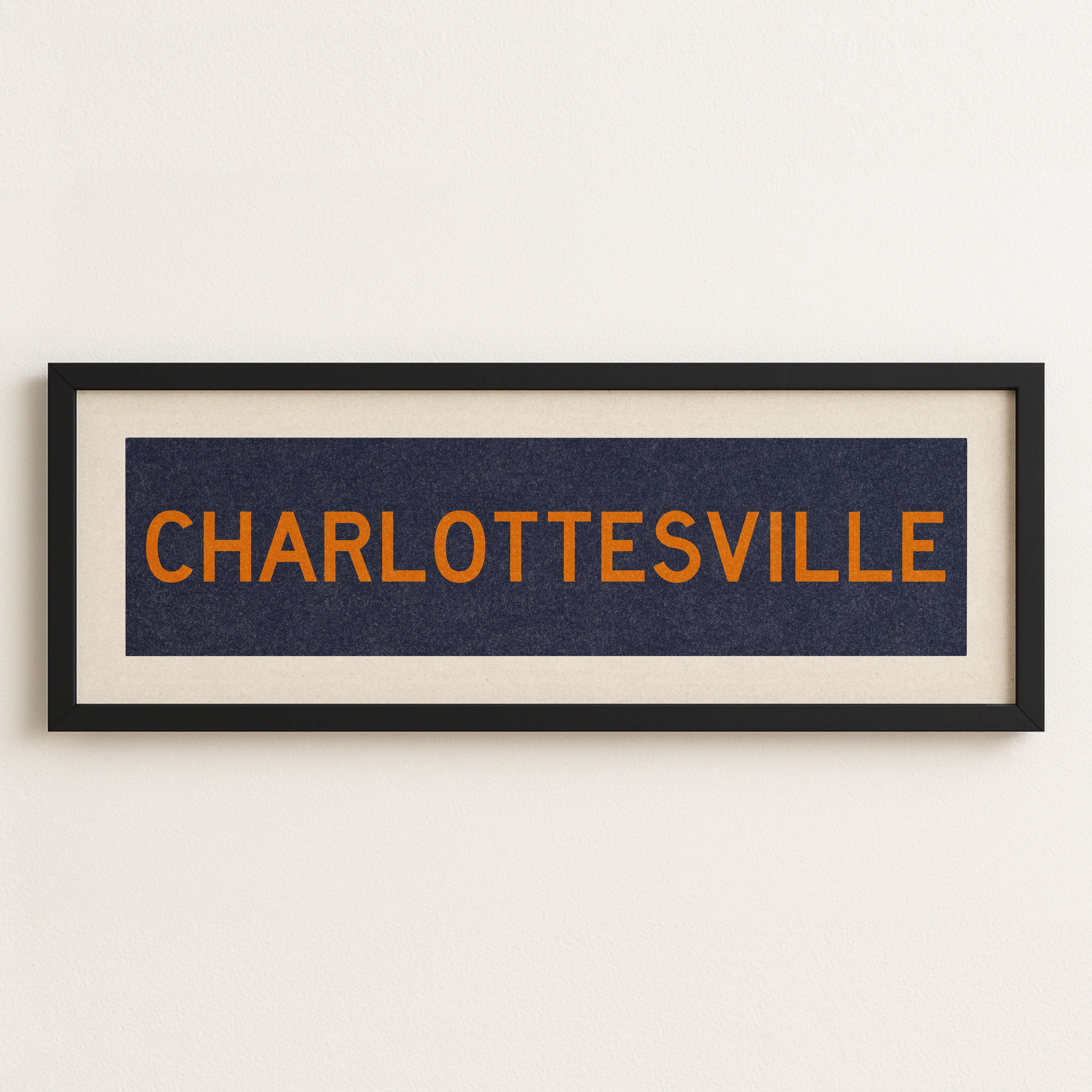 Framed Charlottesville Blue Bus Scroll - Tejas Country Club