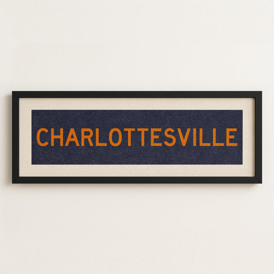 Framed Charlottesville Blue Bus Scroll - Tejas Country Club