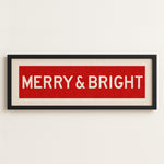 Framed Merry & Bright Red Christmas Art Print - Tejas Country Club
