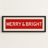 Framed Merry & Bright Red Christmas Art Print - Tejas Country Club