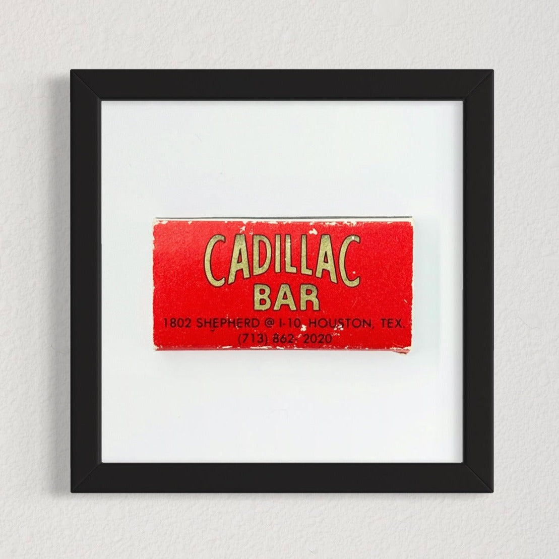 Cadillac Bar Houston Texas Matchbook Photography Print - Tejas Country Club