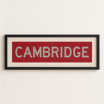Framed Cambridge Crimson and Gray Bus Scroll - Tejas Country Club