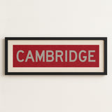 Framed Cambridge Crimson and Gray Bus Scroll - Tejas Country Club