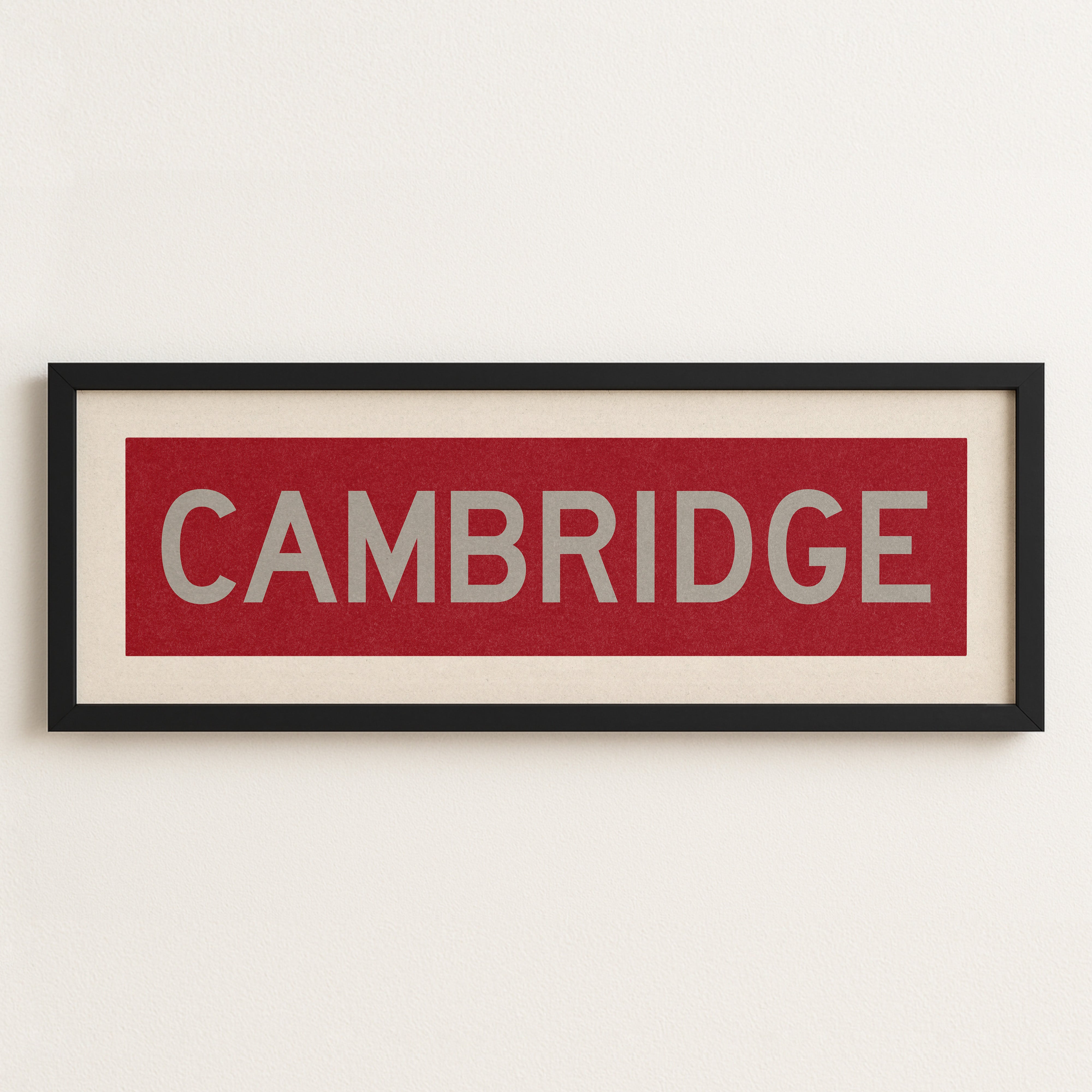 Framed Cambridge Crimson and Gray Bus Scroll - Tejas Country Club